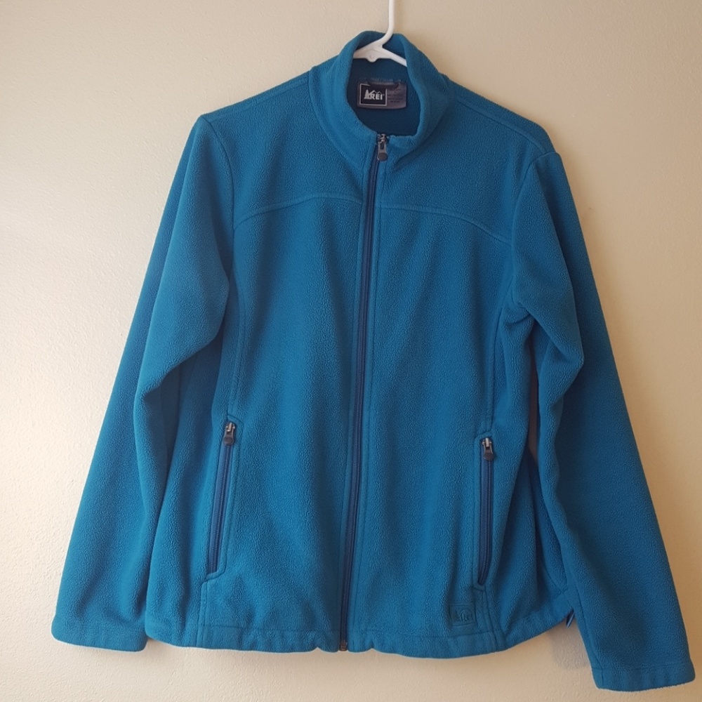 REI Teal Fleece Jacket Size L